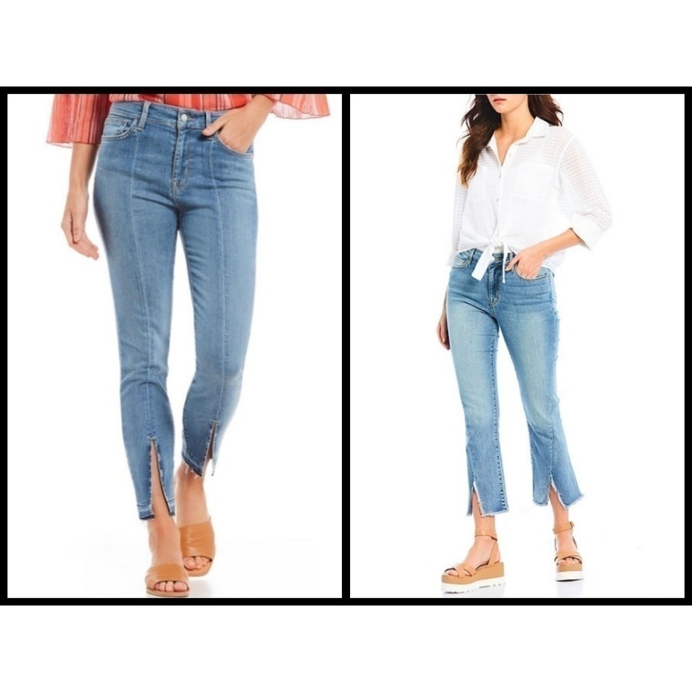 💕SANCTUARY💕 Front Slit Connector Kick Crop Jeans